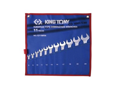 Zestaw kluczy płasko-oczkowych KING TONY 1211MRN, 8-24 mm KING TONY