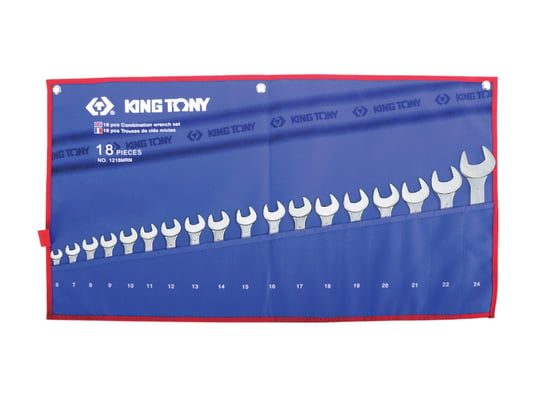 Zestaw kluczy płasko-oczkowych KING TONY 1218MRN, 6-24 mm KING TONY