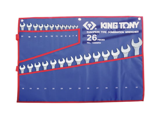 Zestaw kluczy płasko-oczkowych KING TONY 1226MRN, 6-32 mm KING TONY