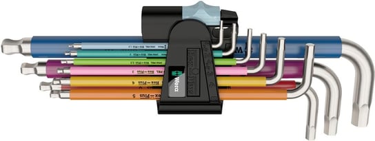 Zestaw kluczy trzpieńowych kątowych Multicolor nierdzewnych 9-częściowy Wera WERA