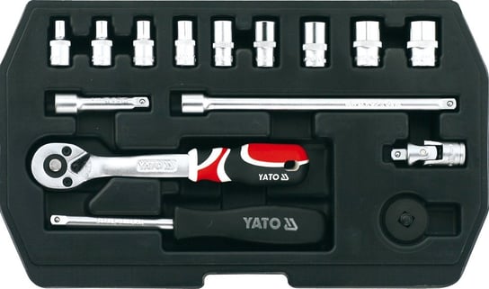 Zestaw kluczy YATO, 1/4", 15 elementów Yato