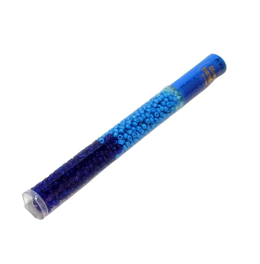 Zestaw kolorowych koralików w tubie - niebieskie Avec