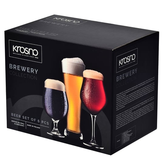 Zestaw konesera piwa KROSNO Brewery, 6 elementów, 420 ml Krosno