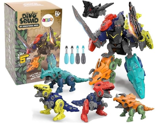 Zestaw konstrukcyjny Dinozaury 5w1 Lean Toys