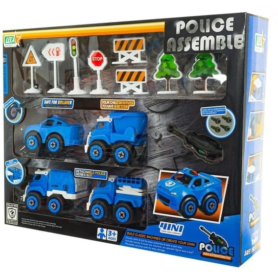 Zestaw Konstrukcyjny Pojazdy Policja Do Skręcania EuroBaby