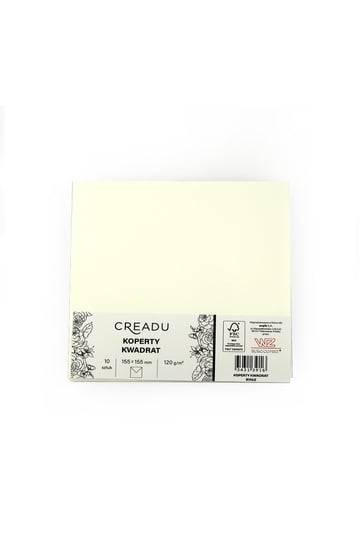 Zestaw kopert kwadratowych, biały, 10 sztuk, Creadu Creadu