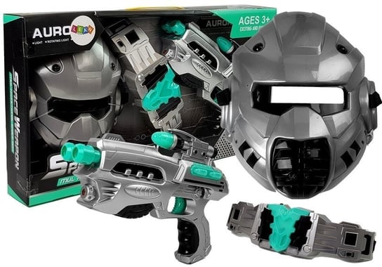 Zestaw Kosmiczny Pistolet Maska Pas Świetlny Dźwięk Lean Toys