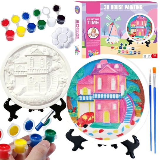 Zestaw Kreatywny Artystyczny Dom Do Malowania Farbki Gips Mały Artysta 3D Inna marka