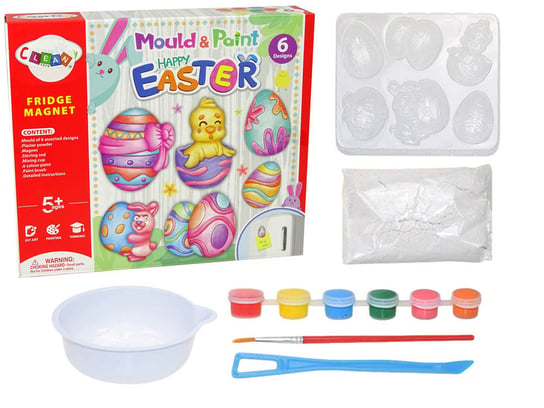Zestaw Kreatywny Diy Gips Odlewy Magnesy Świąteczne Malowanie Jajek Wielkanoc Lean Toys