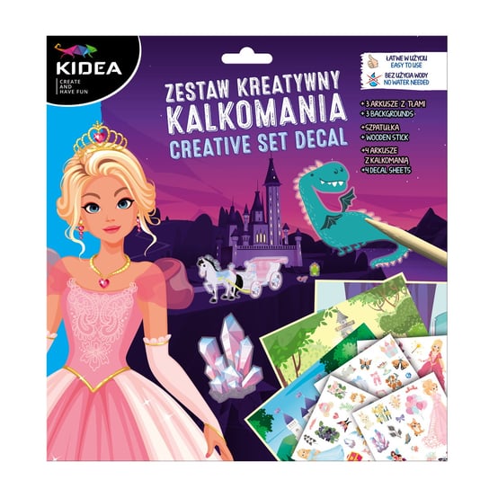 Zestaw kreatywny - kalkomania Księżniczki Kidea KIDEA