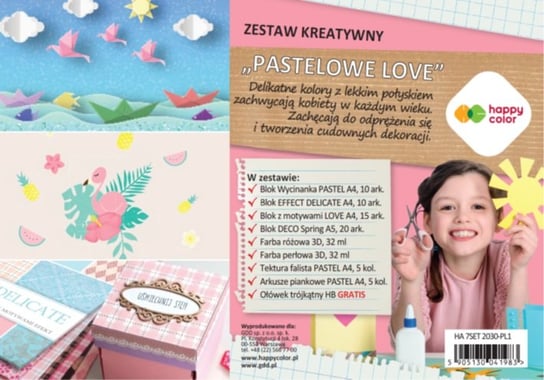Zestaw kreatywny „Pastelowe love”, Happy Color Happy Color