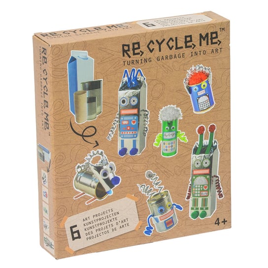 Zestaw Kreatywny, Roboty, 6 zabawek Re-Cycle-Me
