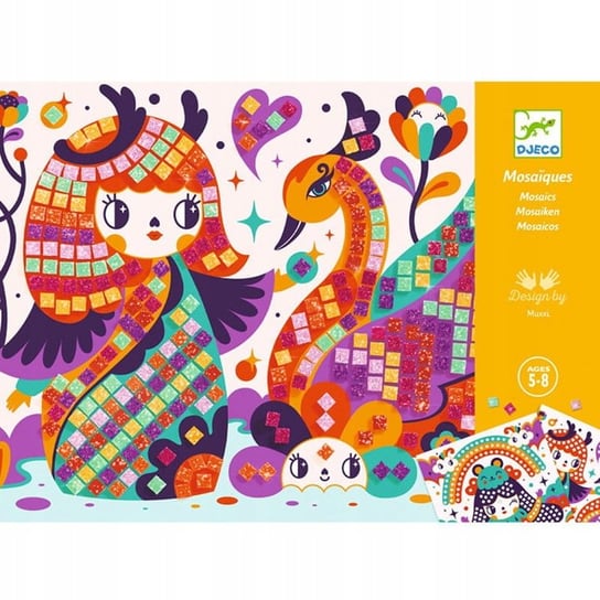 Zestaw Kreatywny Wyklejanki Mozaiki Kokeshi Djeco Djeco