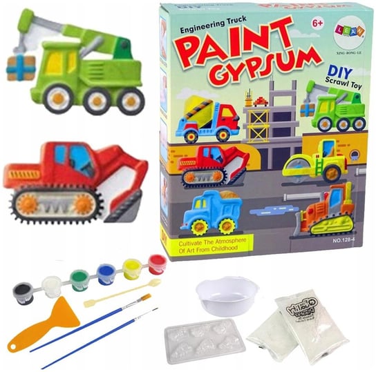 Zestaw Kreatywny Zabawka Diy Do Malowania Pojazdy Gips Magnesy Lodówkę Dajmo