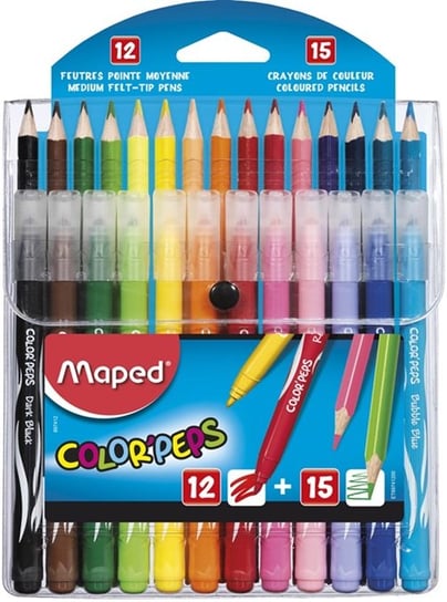 Zestaw kredek i flamastrów, Colorpeps, 27 elementów Maped