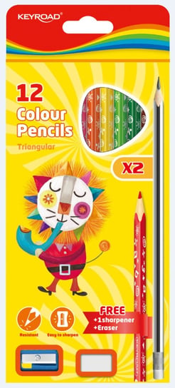 Zestaw kredek ołówkowych, 12 kolorów Keyroad