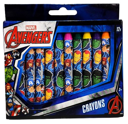 Zestaw kredek świecowych Avengers. 12 sztuk. W&O