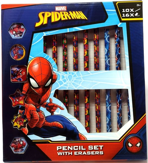 Zestaw Kredek Z Gumkami Spider-Man W&O