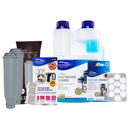 Zestaw Krups - FIltr Krups F088 2szt, Latteo 500ml, Decalc, Cleaneo Aqualogis