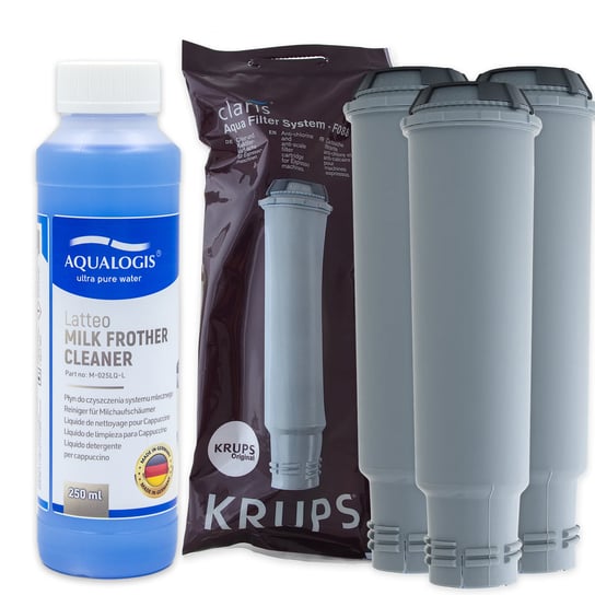 Zestaw Krups filtr KRUPS F08801 3szt, Latteo 250ml Aqualogis