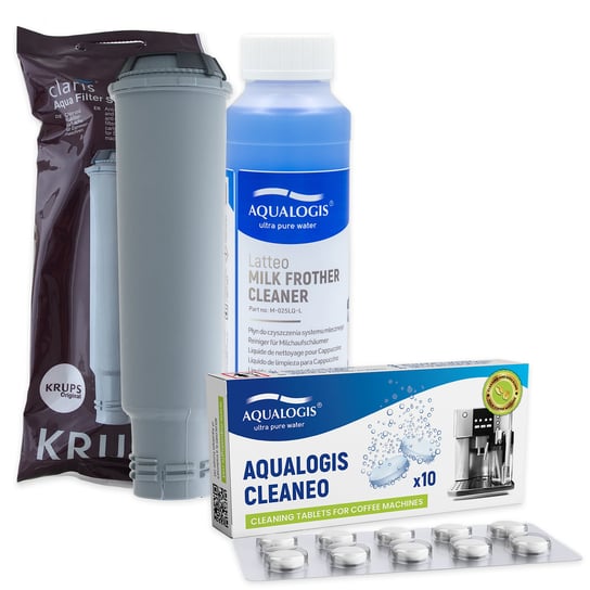 Zestaw Krups filtr KRUPS F08801, Latteo 250ml, Cleaneo 10szt Aqualogis