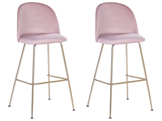 Zestaw krzeseł barowych BELIANI Arcola, różowo-złoty, 114x52x54 cm, 2 szt. Beliani