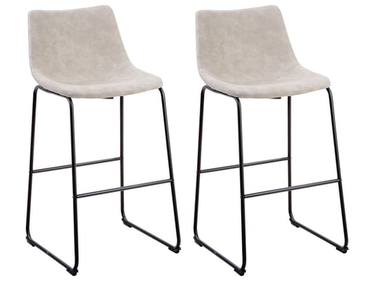 Zestaw krzeseł barowych BELIANI Franks, 99x46x46 cm, beżowy, 2 szt. Beliani