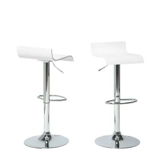 Zestaw krzeseł barowych BELIANI Valencia, biały, 89x40x34 cm Beliani