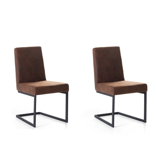Zestaw krzeseł BELIANI Arctic, brązowo-czarny, 96x49x52 cm, 2 szt. Beliani