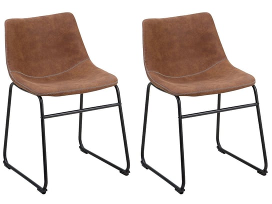 Zestaw krzeseł BELIANI Batavia, brązowy, 74x45x44 cm, 2 szt. Beliani