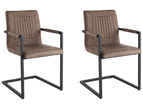 Zestaw krzeseł BELIANI Brandol, brązowy, 87x52x54 cm, 2 szt. Beliani