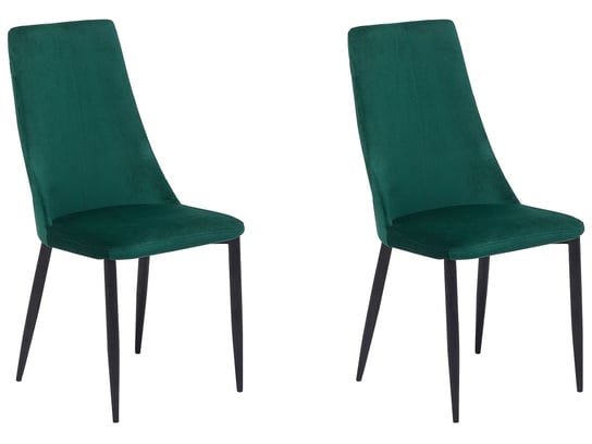 Zestaw krzeseł BELIANI Clayton, zielono-czarny, 81x54x57,5 cm, 2 szt. Beliani