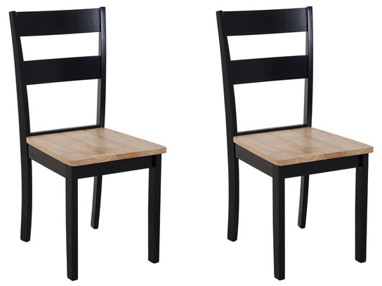 Zestaw krzeseł BELIANI Georgia, jasnobrązowo-czarne, 89x40x43 cm, 2 szt. Beliani