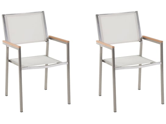 Zestaw krzeseł BELIANI Grosseto, 2 szt., białe, 87x55x58 cm Beliani