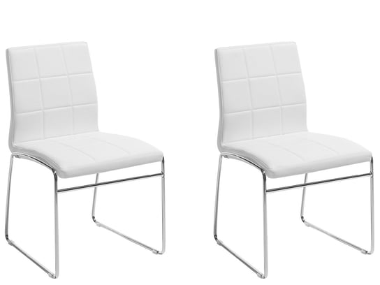Zestaw krzeseł BELIANI Kiron, biało-srebrny, 84x50x54 cm, 2 szt. Beliani