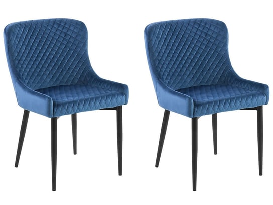 Zestaw krzeseł BELIANI Solano, niebiesko-czarny, 82x51x52 cm, 2 szt. Beliani