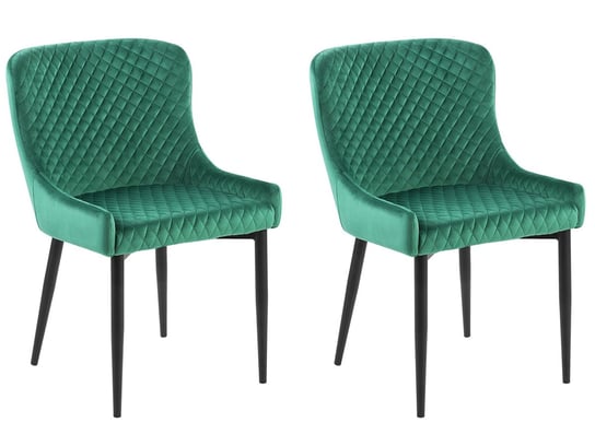 Zestaw krzeseł BELIANI Solano, zielono-czarny, 82x51x52 cm, 2 szt. Beliani