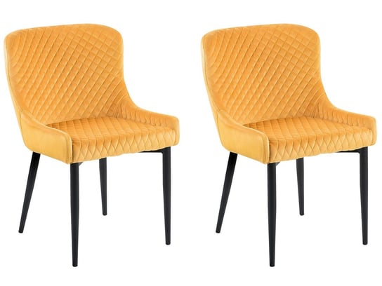 Zestaw krzeseł BELIANI Solano, żółto-czarny, 82x51x52 cm, 2 szt. Beliani