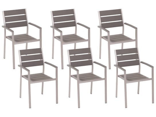 Zestaw krzeseł BELIANI Vernio, 6 szt., szare, 88x54x57 cm Beliani