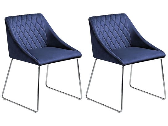 Zestaw krzeseł do jadalni BELIANI Arcata, ciemnoniebieski, 79x55x53 cm, 2 szt. Beliani