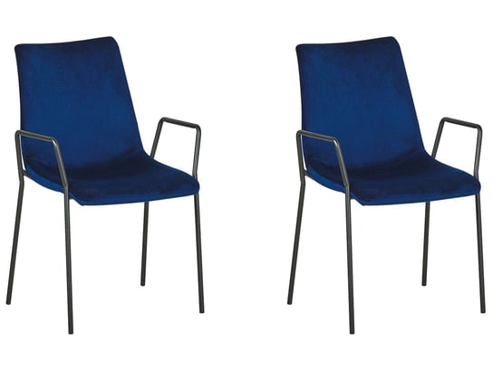 Zestaw krzeseł do jadalni BELIANI Jeferson, ciemnoniebieski, 87x57x60 cm, 2 szt. Beliani