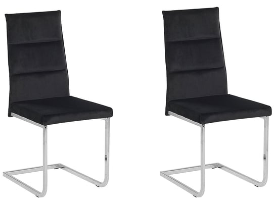 Zestaw krzeseł do jadalni BELIANI Rockford, czarno-srebrny, 96x44x57 cm, 2 szt. Beliani