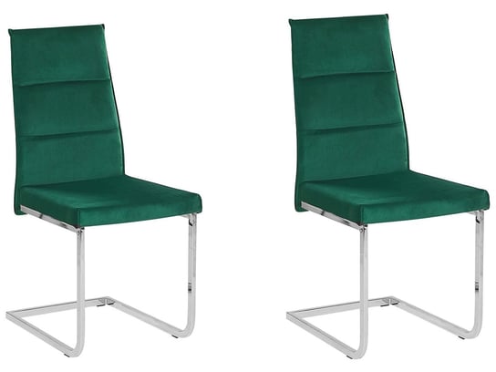 Zestaw krzeseł do jadalni BELIANI Rockford, zielono-srebrny, 96x44x57 cm, 2 szt. Beliani