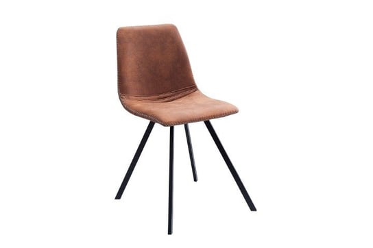 Zestaw krzeseł INVICTA INTERIOR Amsterdam, jasnobrązowo-czarny, 47x59x83 cm, 4 szt. Invicta Interior
