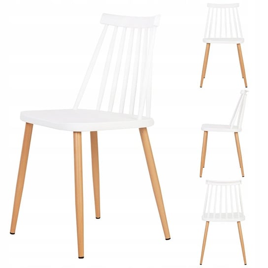Zestaw krzeseł MODERNHOME, biały,  4 sztuki ModernHome