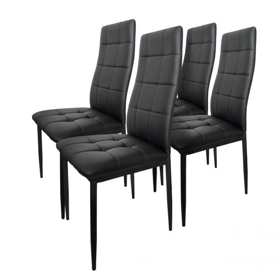 Zestaw krzeseł MODERNHOME, czarny, 98x40x41 cm, 4 szt. ModernHome