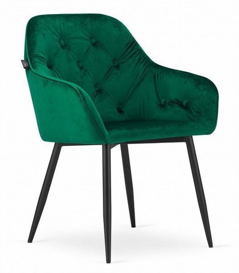 Zestaw krzeseł MUFART STAR, zielono-czarne, 81x61x42 cm, 2 szt. MUFART