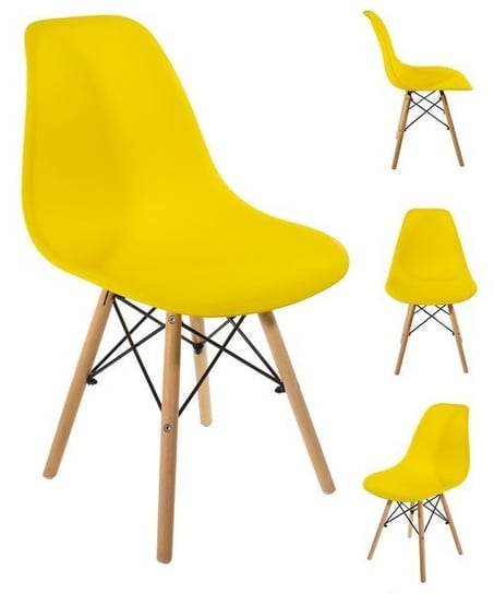 Zestaw krzeseł MUFART TOLV, żółte, 80x44x46 cm MUFART
