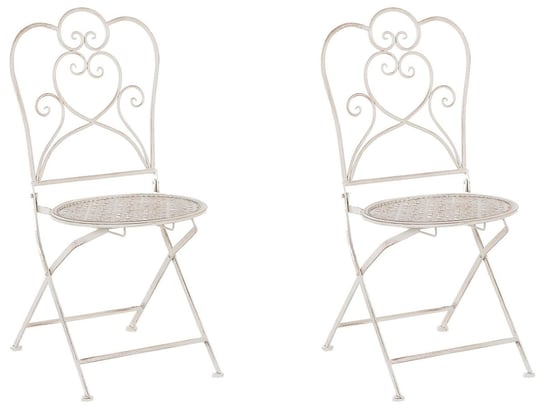 Zestaw krzeseł ogrodowych BELIANI Trieste, beżowy, 92x44x48 cm, 2 szt. Beliani