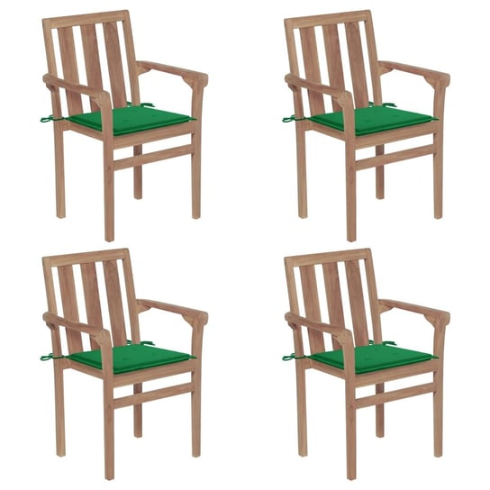 Zestaw krzeseł ogrodowych drewnianych tekowych, zi Inna marka